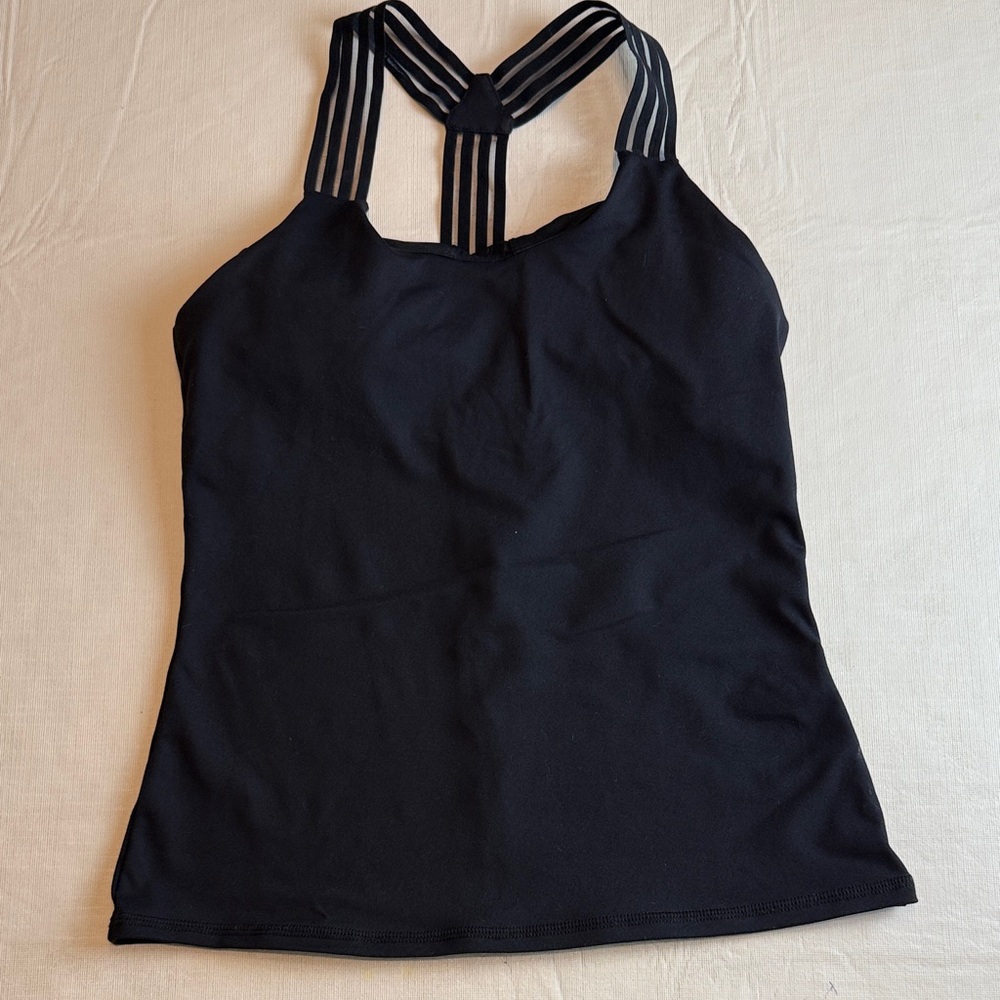ALO Women's Black Strappy Y Back Tank Top Size S